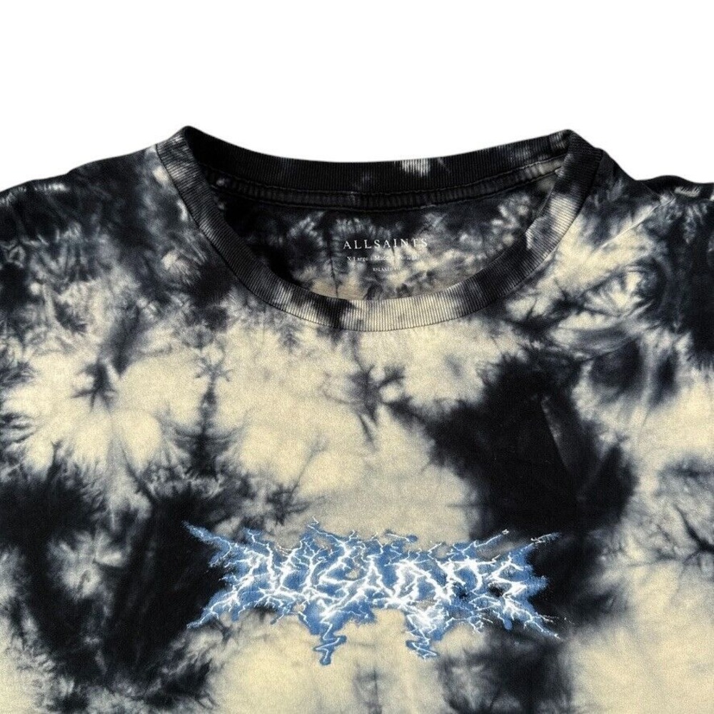 All Saints Men's Santos Tie Dye Oversized Fit T Shirt Size XL *